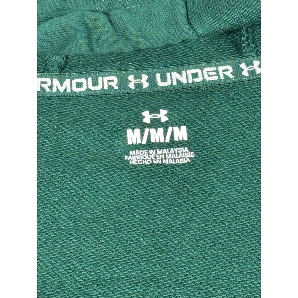 Under Armour Womens Rival Terry Full Zip Hoodie Green Size Medium Logo Athletic - Picture 3 of 11